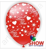 Воздушные шары с печатью "Любовь"